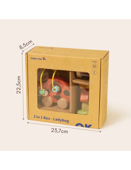 Wooden Ladybug Educational Set 3in1 TOOKY TOY