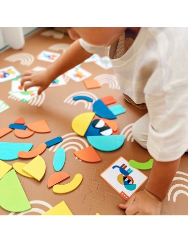 WOOPIE GREEN Wooden Montessori Puzzle 40 Patterns - 55 pcs.