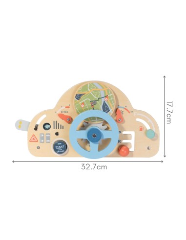 Tooky Toy Car Control Panel - Wooden Steering Wheel