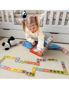 Drewniana gra Domino Farma Viga Toys 28 elementów 2