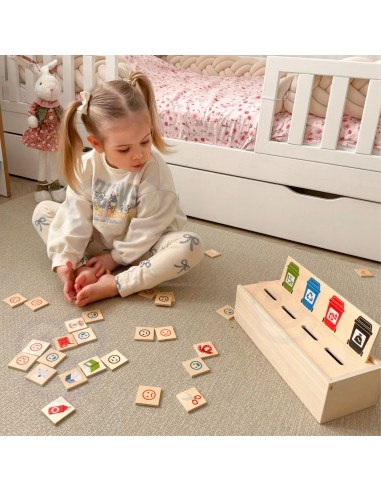 VIGA Educational Garbage Sorting Puzzle - Wooden Game