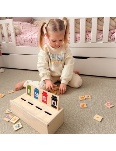 VIGA Educational Garbage Sorting Puzzle - Wooden Game