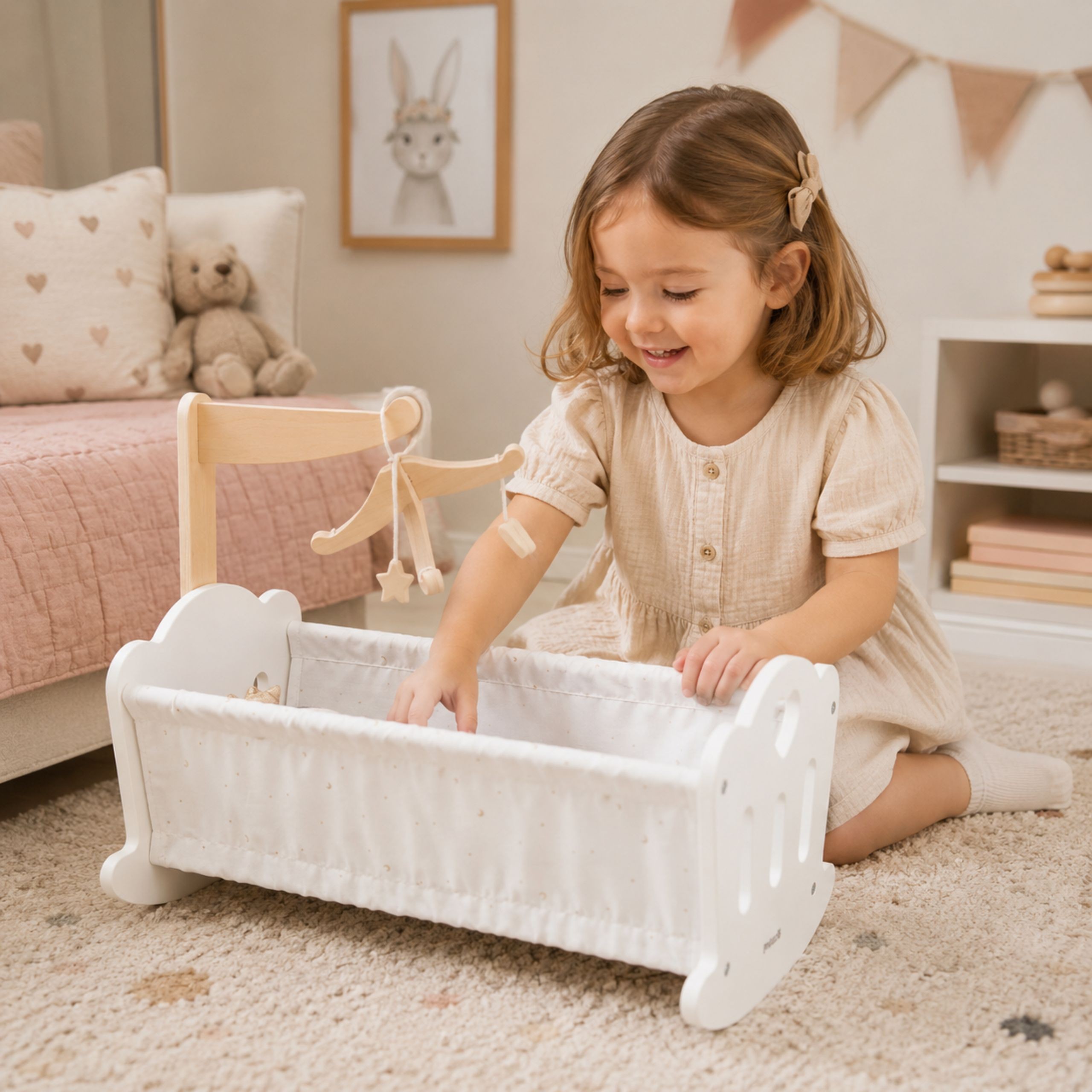 nukk cradle mäng lapsele – detailvaade