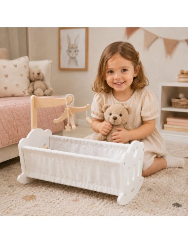 VIGA PolarB Wooden Cradle for Dolls - Charming Bed