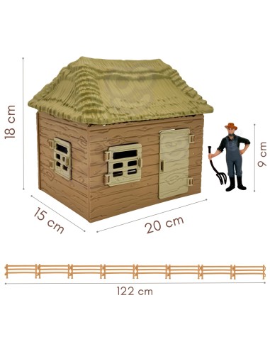 Farm with Animals 37 pieces WOOPIE - Little Farmer's House and Figurines