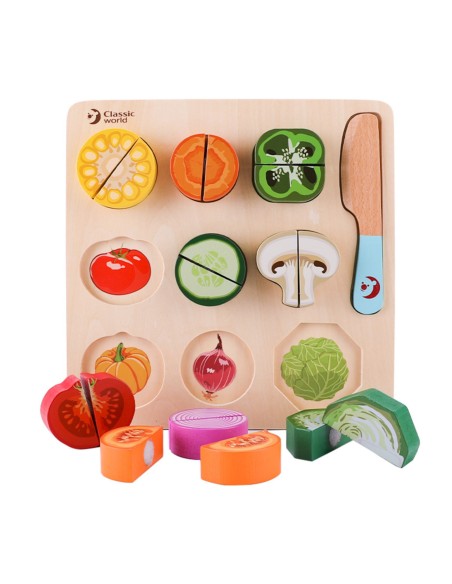Wooden Vegetable Chopping Set CLASSIC WORLD - Educational Toy