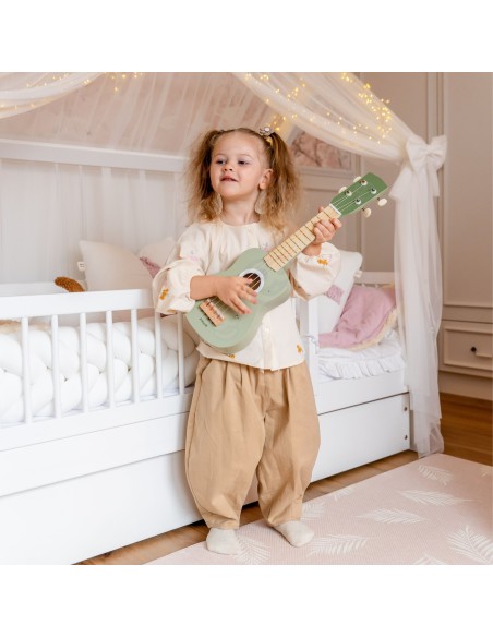Viga Drewniane Ukulele Dla Dzieci Zielone z Nutami