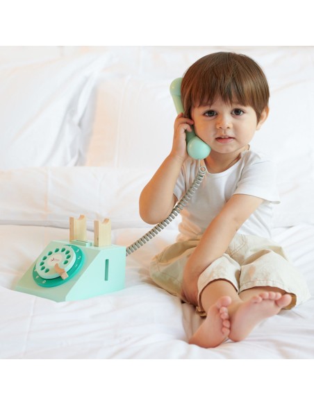 Klasyczny Drewniany Telefon dla Dzieci CLASSIC WORLD - 4 el.