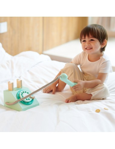 Klassisches Holz-Telefon für Kinder von CLASSIC WORLD – 4-tlg.