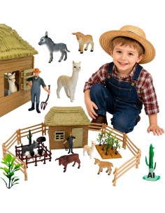 Farm with Animals 37 pieces WOOPIE - Little Farmer's House and Figurines