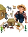 Farm with Animals 37 pieces WOOPIE - Little Farmer's House and Figurines