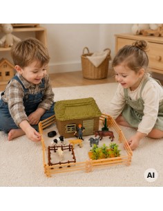 Farm with Animals 37 pieces WOOPIE - Little Farmer's House and Figurines 2