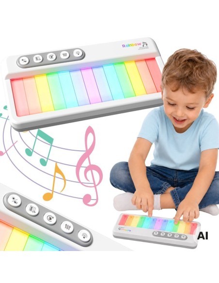 Rainbow Touch Piano for Kids Lights Melodies Learning Mode 3+
