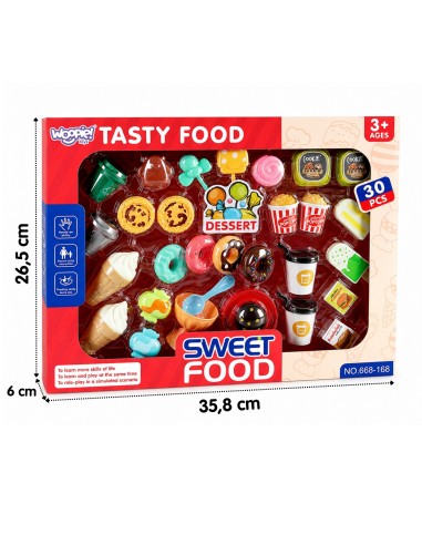 Sweets Set for Children Desserts Ice Cream Cafe Shop WOOPIE 30pcs