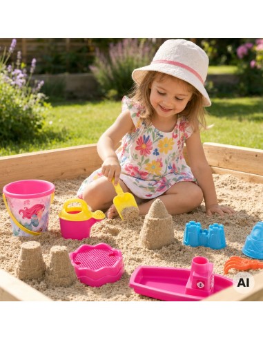 Woopie Pink Sand Beach Set with Boat and Bag 9 Pieces