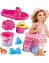 Woopie Pink Sand Beach Set with Boat and Bag 9 Pieces