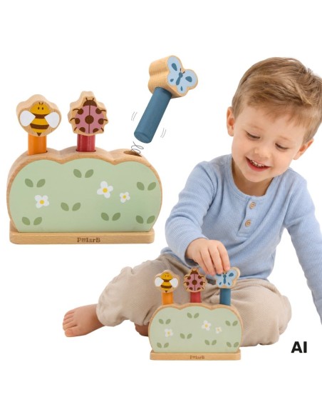 VIGA PolarB Wooden Jumping Animals - Jumping Garden