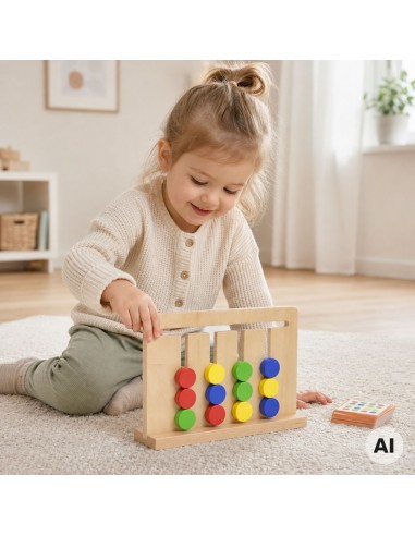 VIGA Gra Logiczna Odwzoruj Kolory i Figury Montessori
