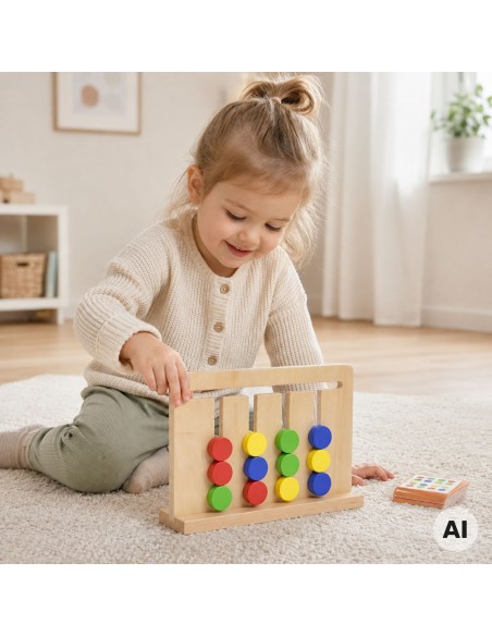 VIGA Gra Logiczna Odwzoruj Kolory i Figury Montessori