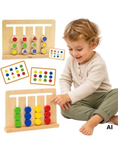 VIGA Montessori Color and Shape Puzzle Game