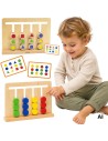 VIGA Gra Logiczna Odwzoruj Kolory i Figury Montessori