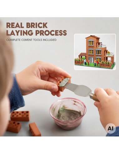 Villa made of bricks 454 elements WOOPIE - construction set