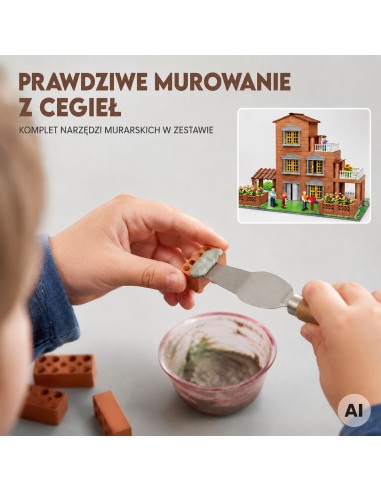 Villa made of bricks 454 elements WOOPIE - construction set