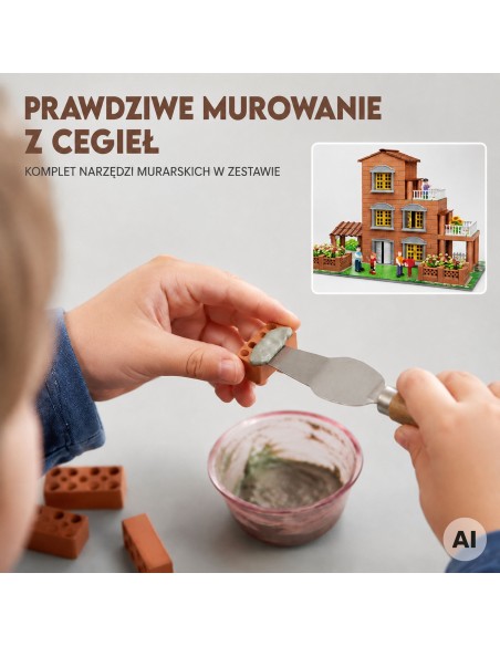Villa made of bricks 454 elements WOOPIE - construction set