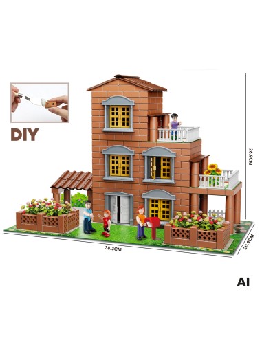 Villa made of bricks 454 elements WOOPIE - construction set