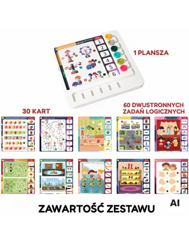 WOOPIE Zestaw 60 Gier Logicznych 3+ - Rozwój i Zabawa