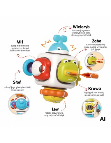 6-in-1 WOOPIE sensory cube - a toy for babies