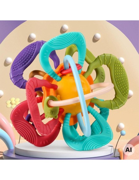 WOOPIE sensory ball teether - 4 textures, perfect for teething