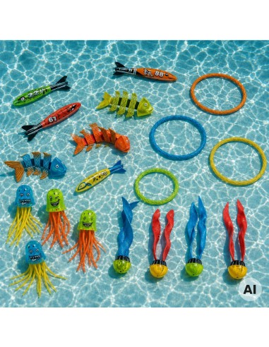 WOOPIE Diving Toy Set - 20 pieces for the pool