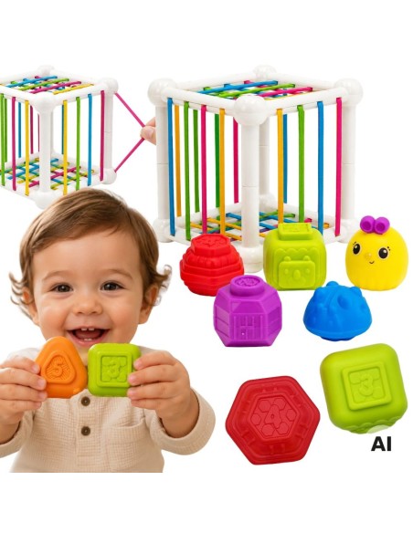 WOOPIE BABY Sensory Cube 7 Pieces Animal Toys