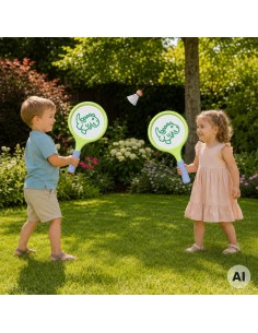 Tennis rackets for children - set with foam ball and shuttlecock 2