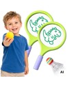Tennis rackets for children - set with foam ball and shuttlecock