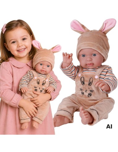 WOOPIE ROYAL kūdikio lėlė zuikio kostiumėlyje 46 cm - puiki dovana