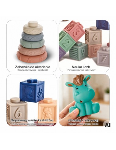 Woopie Soft Sensory Blocks - Set of 27 Pieces