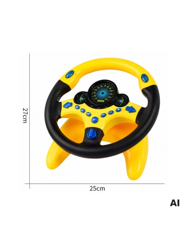 WOOPIE Interactive Yellow Steering Wheel - Lights and Sounds