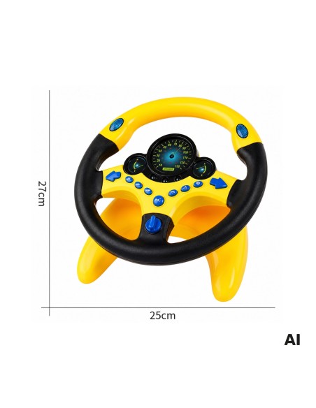 WOOPIE Interactive Yellow Steering Wheel - Lights and Sounds
