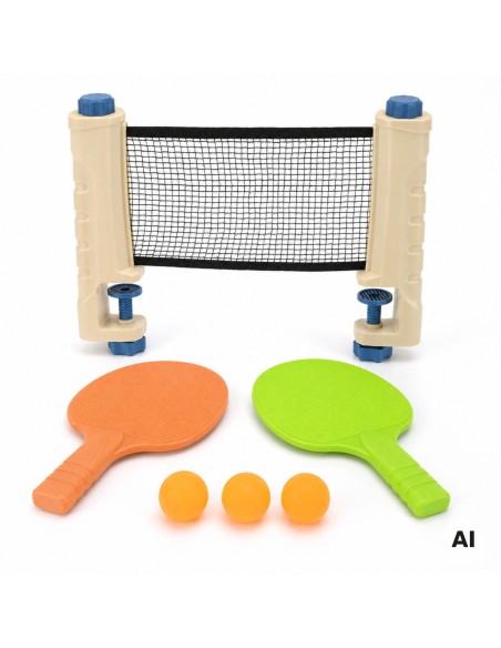 Woopie 6-Piece Table Tennis Set - Adjustable Net 163 cm