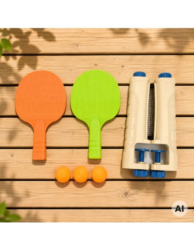 Woopie 6-Piece Table Tennis Set - Adjustable Net 163 cm