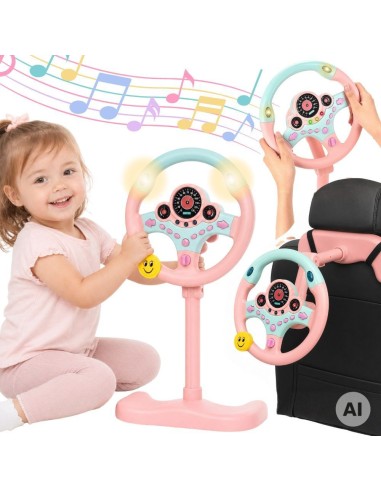 Interactive pink WOOPIE steering wheel - lights and sounds