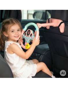 Interactive pink WOOPIE steering wheel - lights and sounds 2