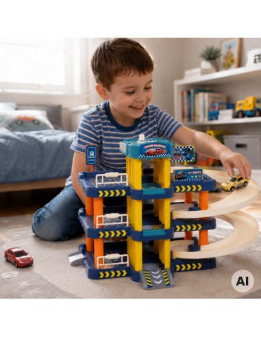 Multi-storey car park - Manual lift and cars