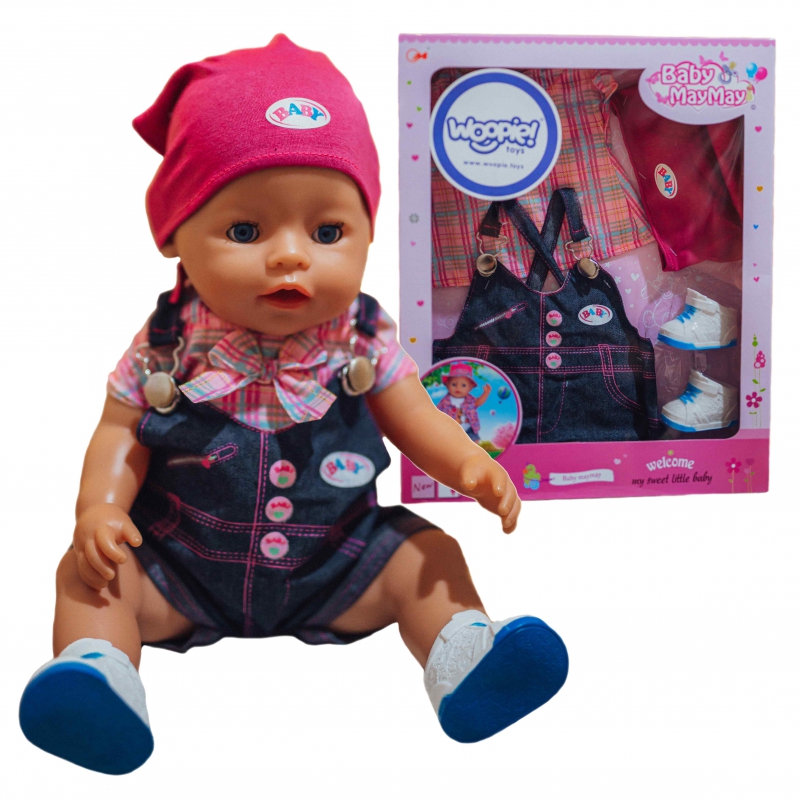 WOOPIE Ubranko dla Lalki Strój Ogrodniczki Chusta 43-46 cm