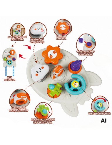 Woopie Activity Rocket Toy - Educational Board