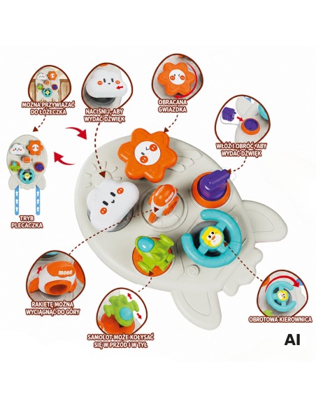 Woopie Activity Rocket Toy - Educational Board