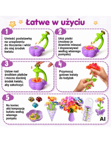 WOOPIE Set zum Basteln von Blumen & Sträußen DIY – Maschine Licht