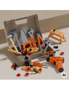 Little Handyman's Tool Set 78 pcs - Suitcase and Screwdriver 2